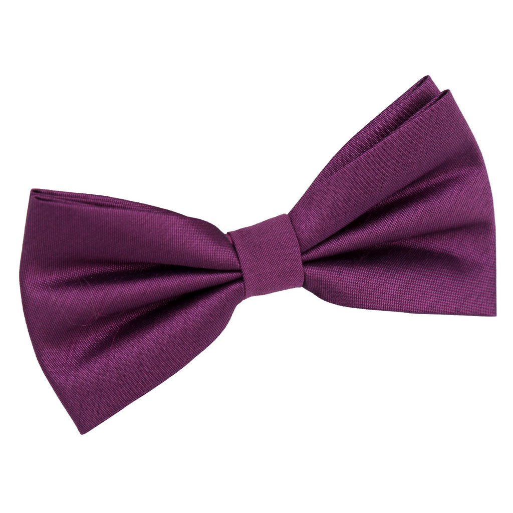 Orchid Plain Shantung Pre Tied Bow Tie