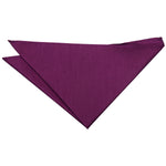 Plain Shantung Pocket Square - Burgundy - Well Dapper
