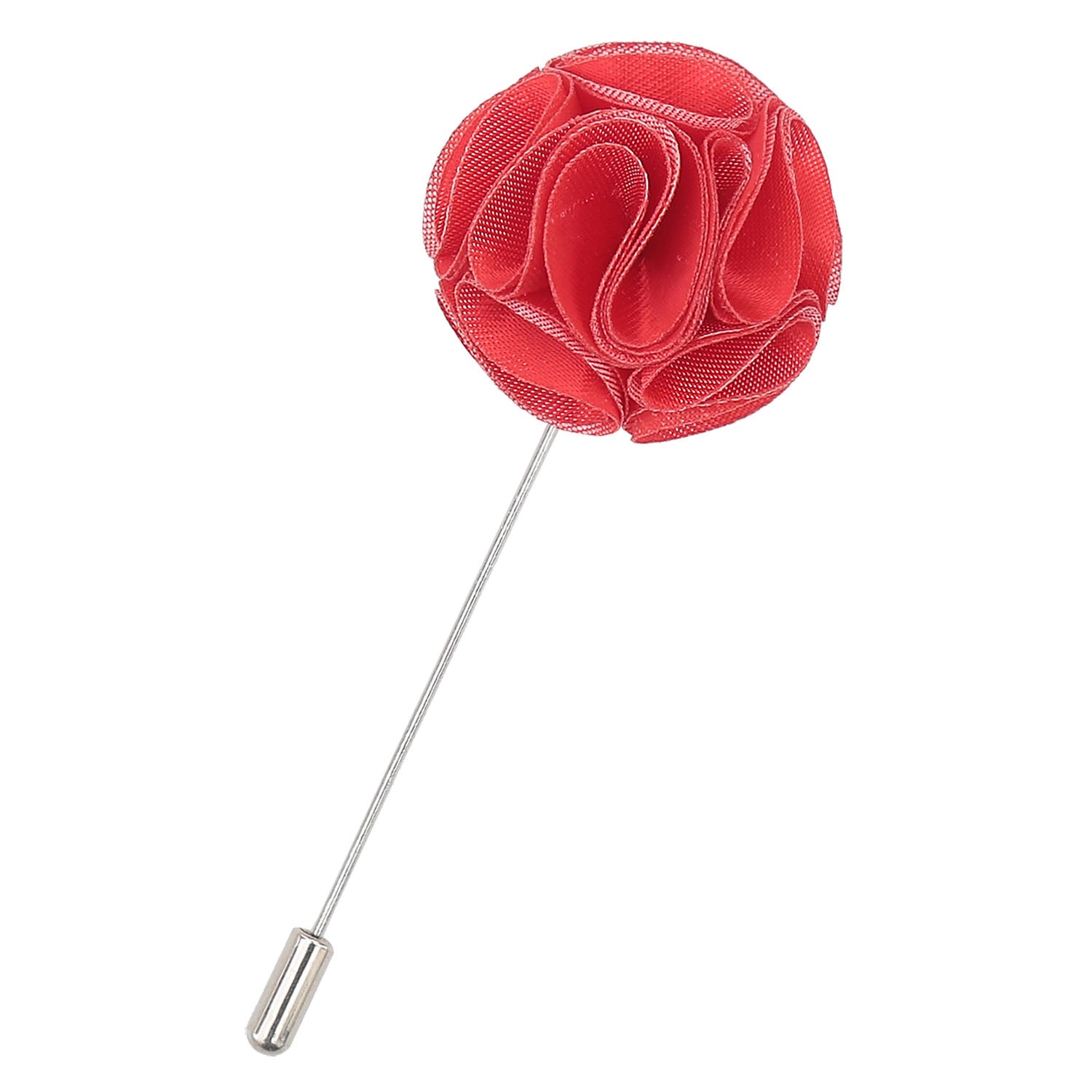 Plain Shantung Lapel Pin - Burgundy - Well Dapper