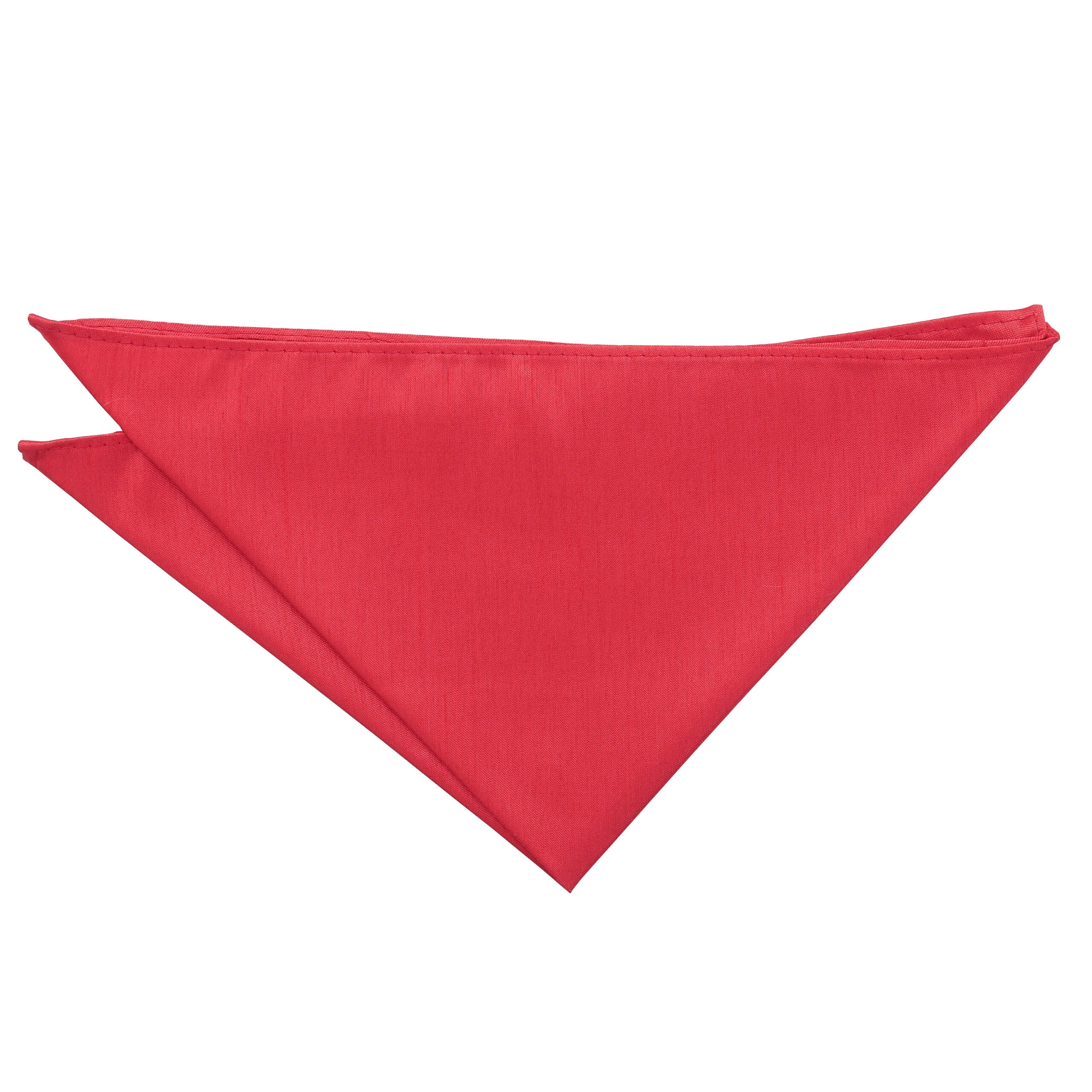 Plain Shantung Pocket Square - Burgundy - Well Dapper