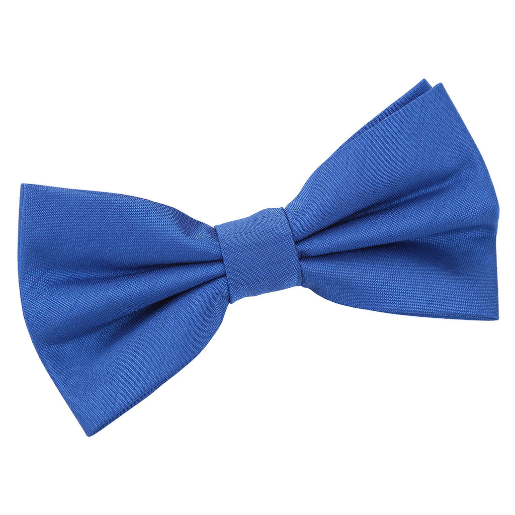 Royal Blue Plain Shantung Pre Tied Bow Tie