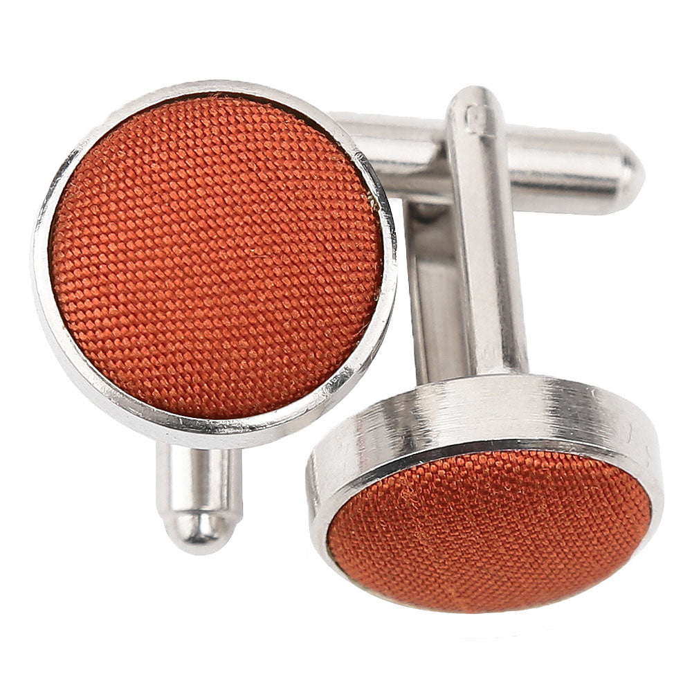 Plain Shantung Cufflinks - Copper - Well Dapper