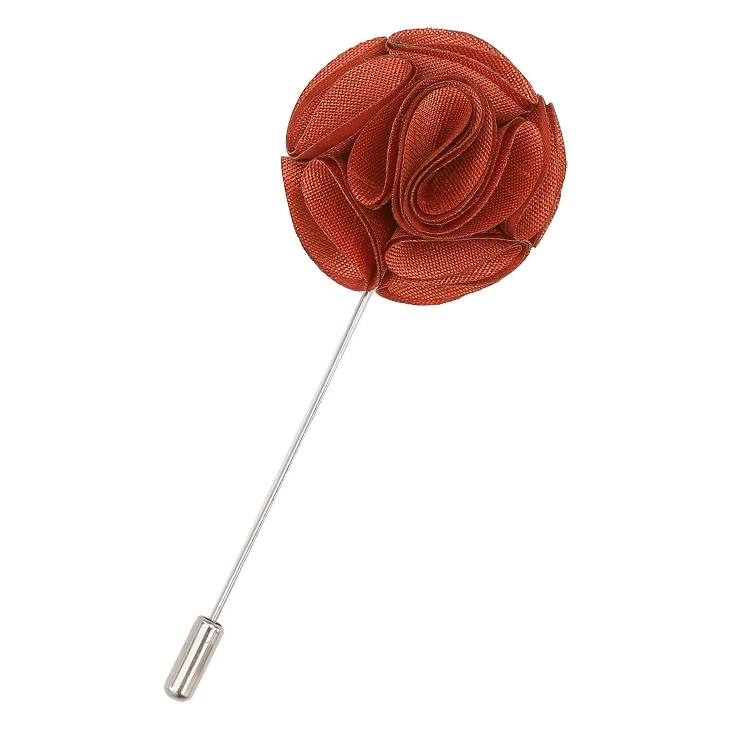 Plain Shantung Lapel Pin - Turmeric Yellow - Well Dapper