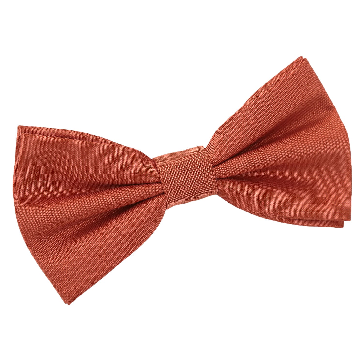 Plain Shantung Pre-Tied Bow Tie - Copper - Well Dapper