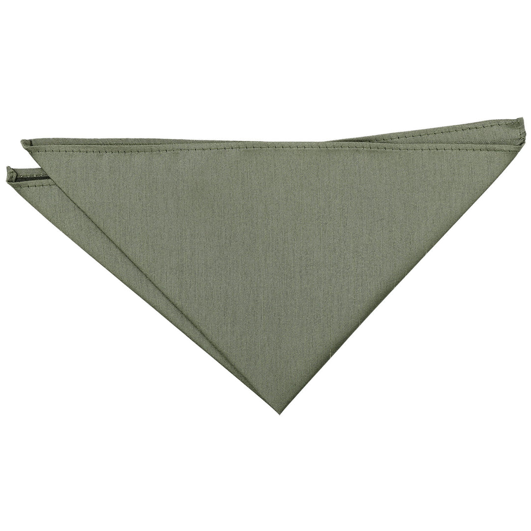 Plain Shantung Pocket Square - Silver - Well Dapper
