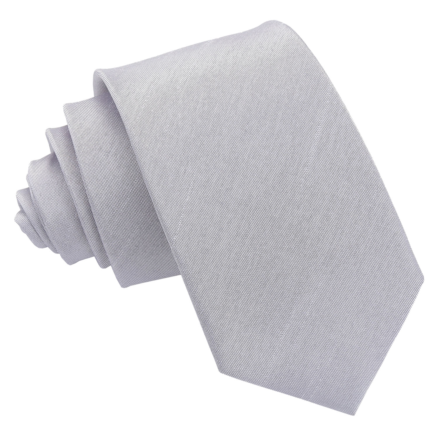 Plain Shantung Slim Tie - Lemon Yellow - Well Dapper