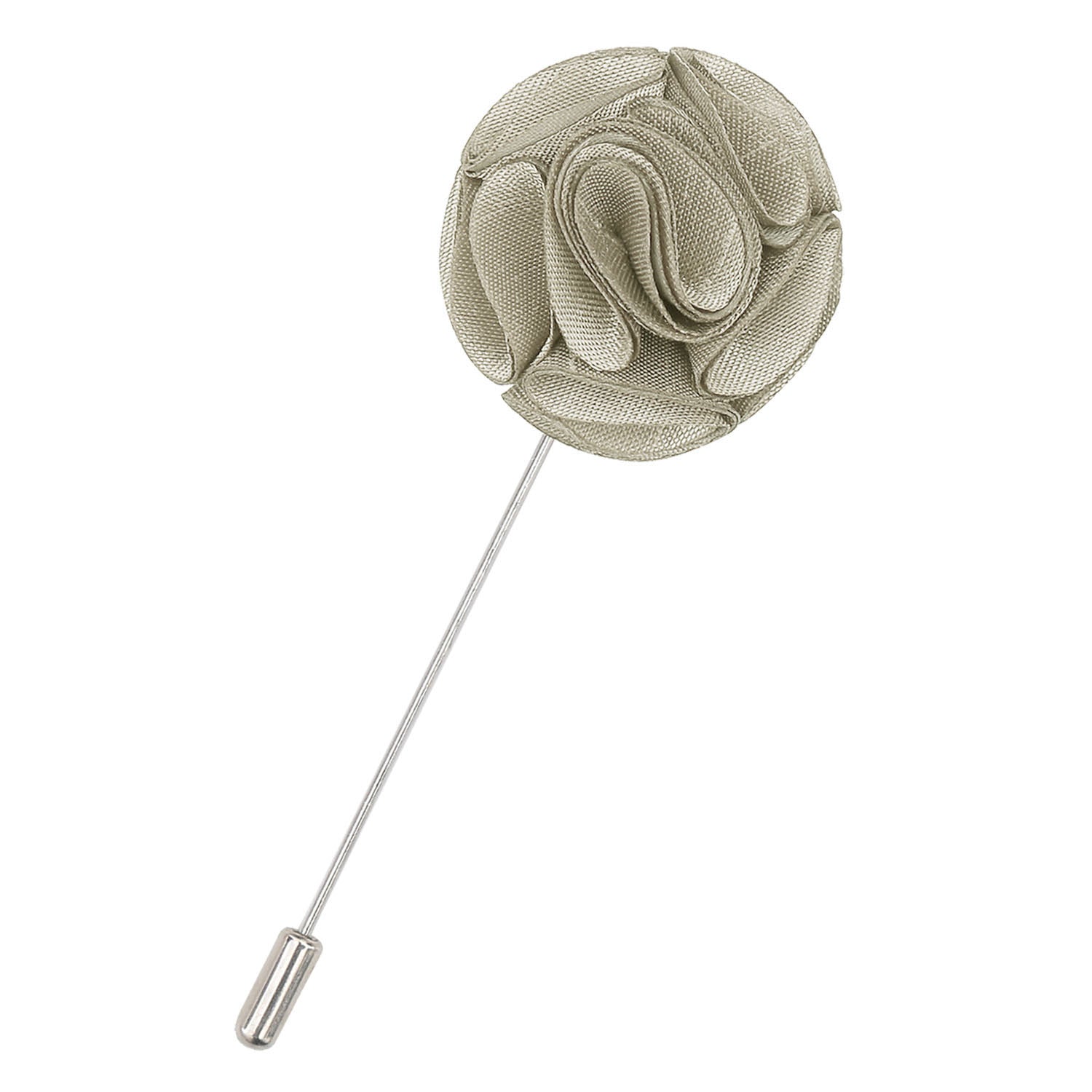 Plain Shantung Lapel Pin - Black - Well Dapper