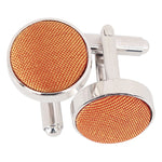 Plain Shantung Cufflinks - Rust - Well Dapper