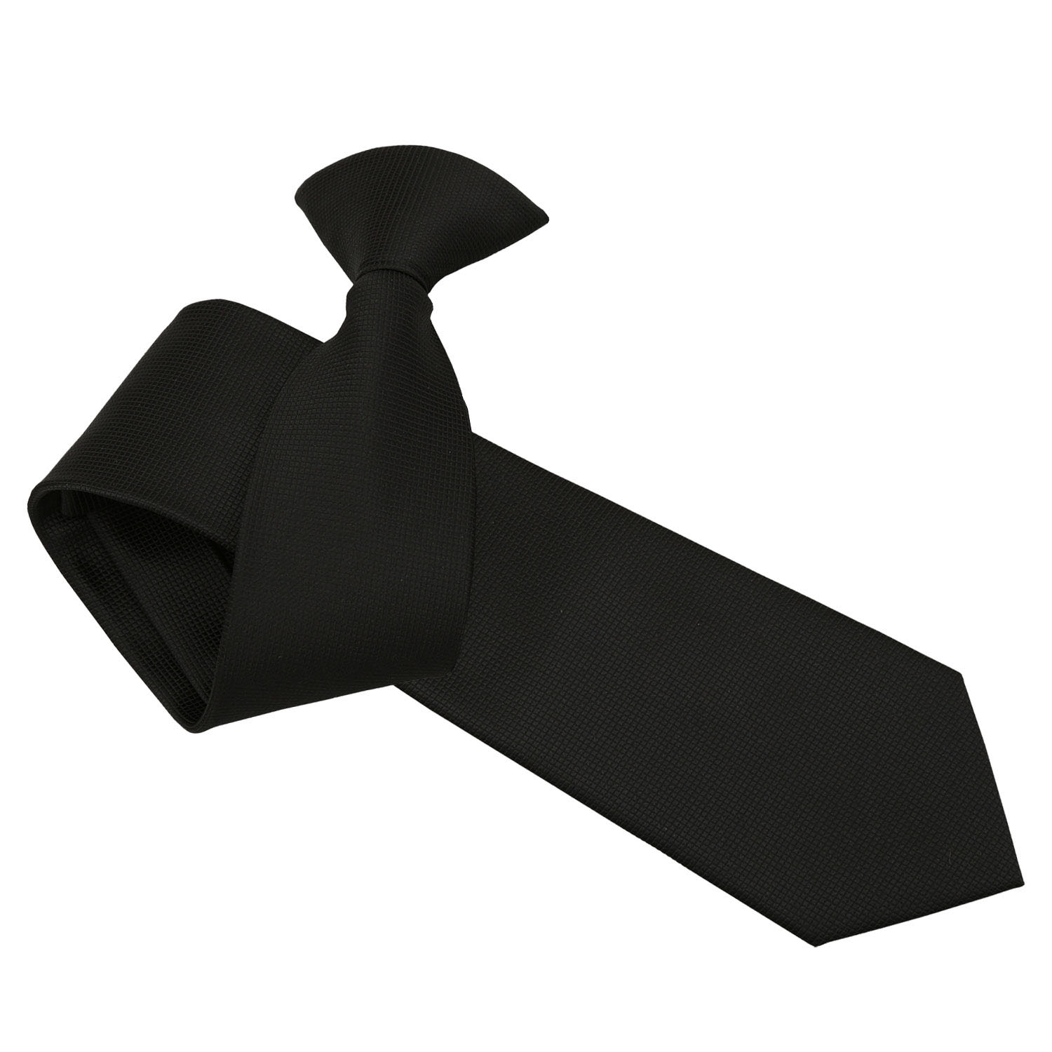 Solid Check Clip On Slim Tie - Dark Green - Well Dapper