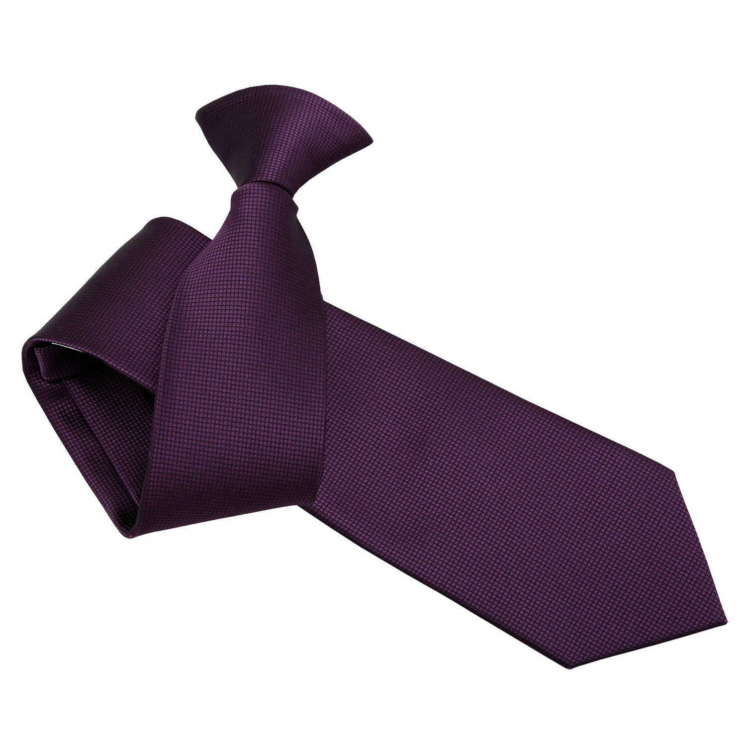 Solid Check Clip On Slim Tie - Dark Green - Well Dapper
