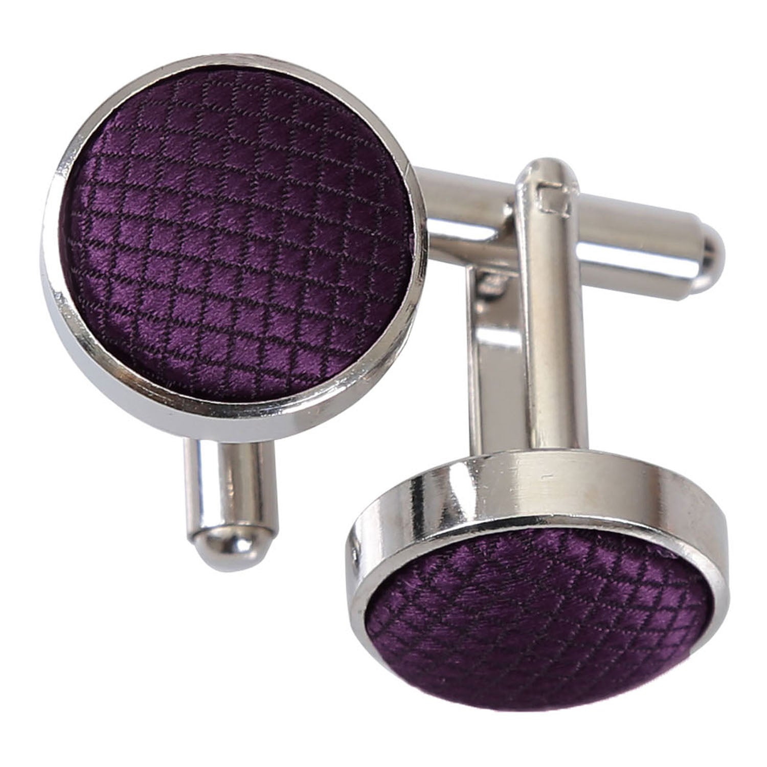 Cadbury Purple Solid Check Cufflinks