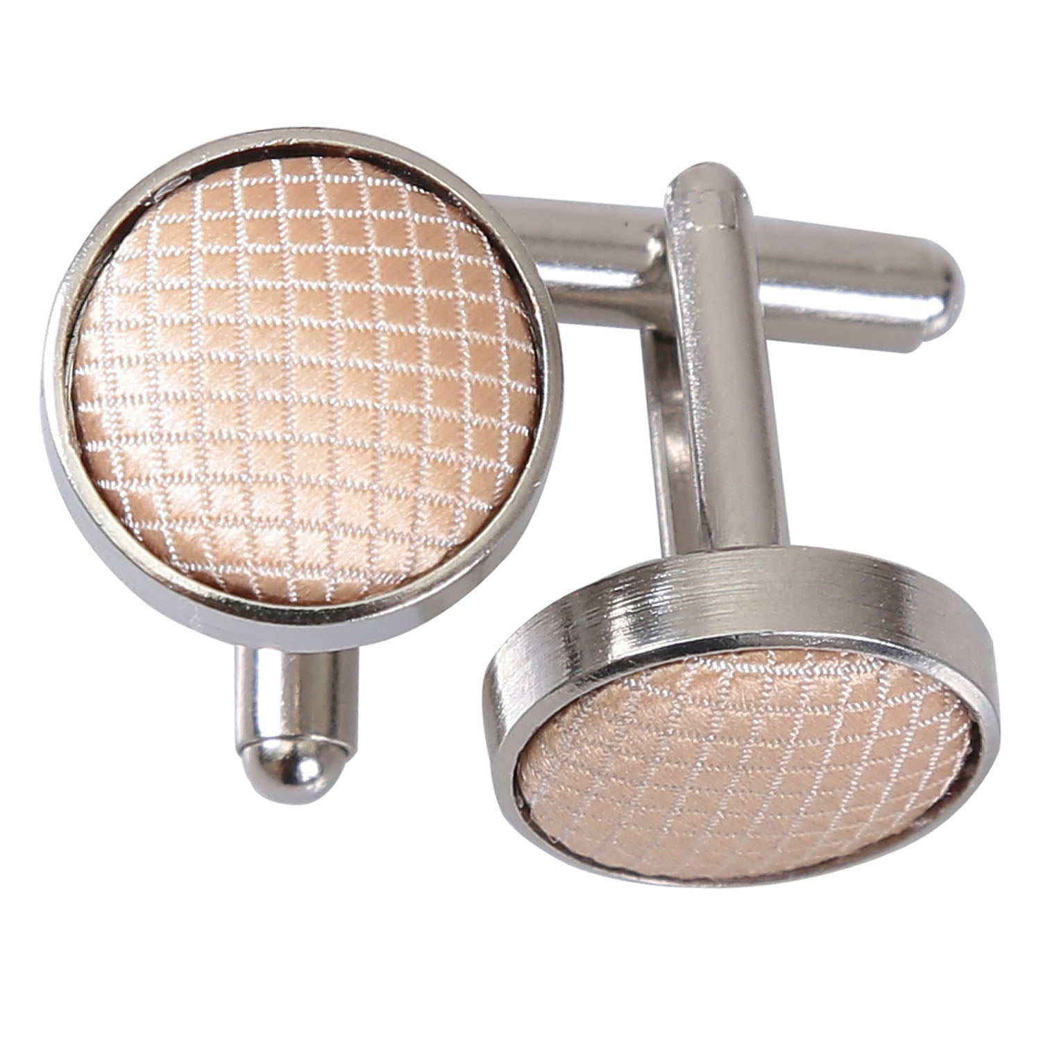 Champagne Solid Check Cufflinks