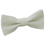 Boys Ivory Solid Check Pre Tied Bow Tie