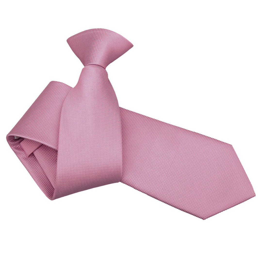 Solid Check Clip On Slim Tie - Cadbury Purple - Well Dapper