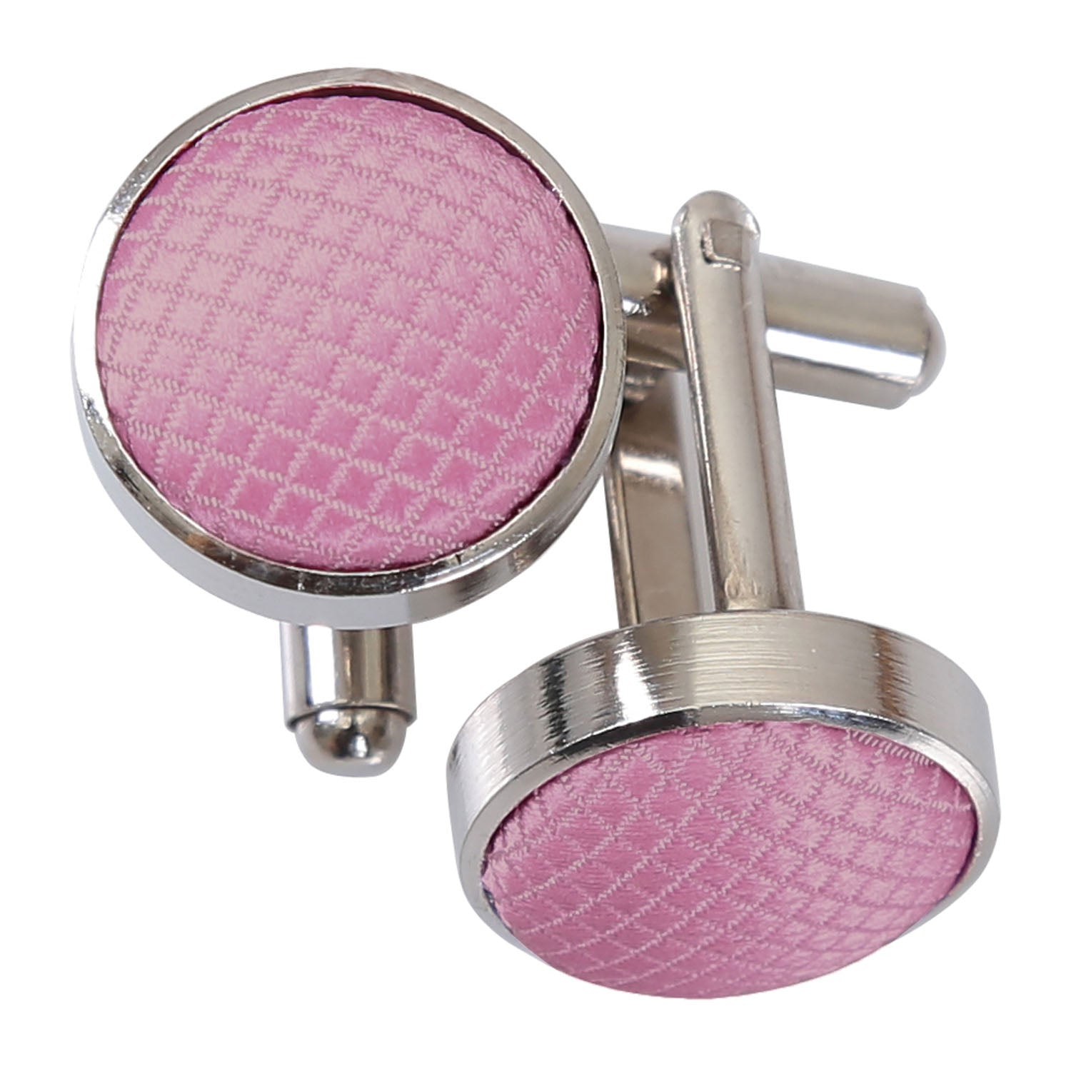 Solid Check Cufflinks - Champagne - Well Dapper