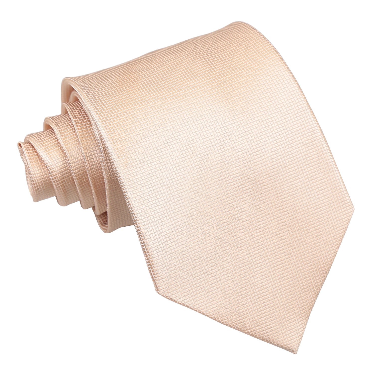 Solid Check Classic Tie - Silver - Well Dapper