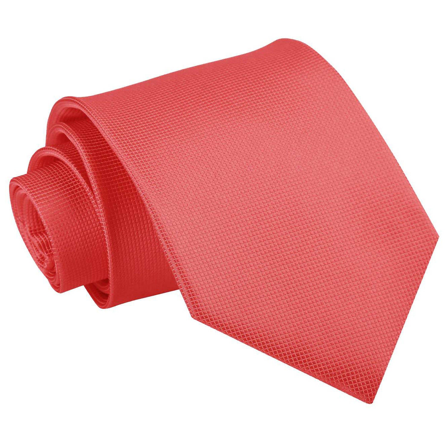 Solid Check Classic Tie - Red - Well Dapper