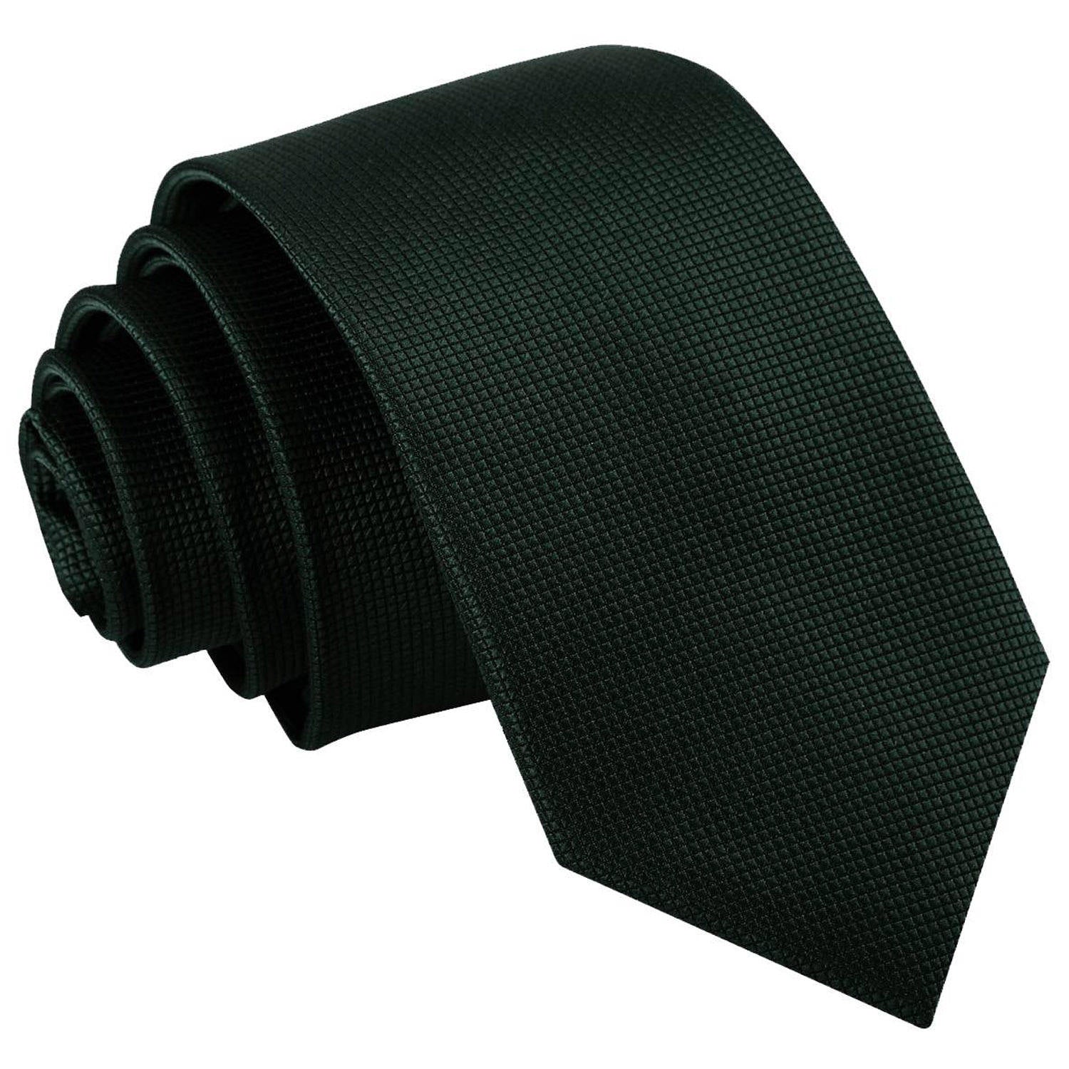 Solid Check Slim Tie - White - Well Dapper