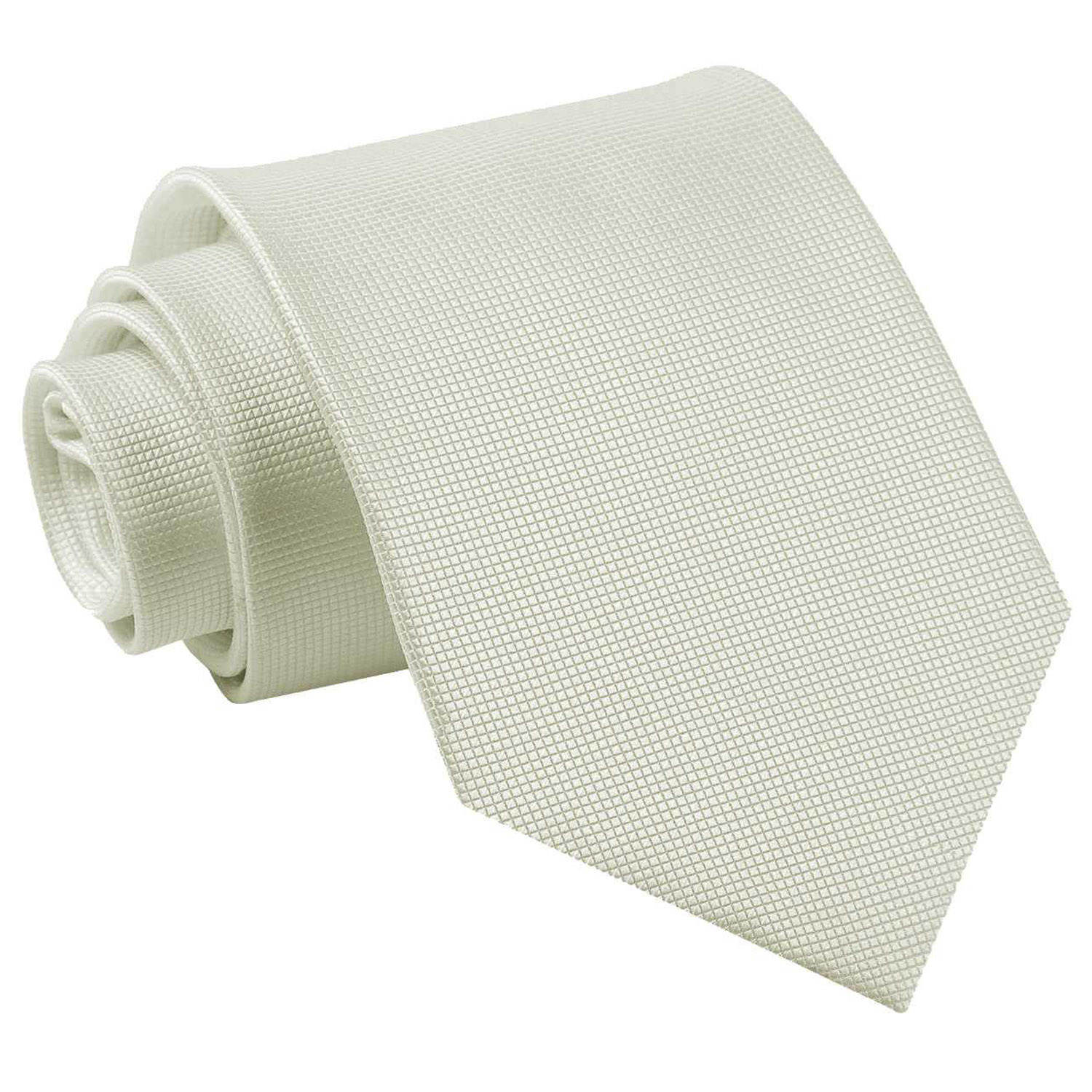 Solid Check Classic Tie - Silver - Well Dapper