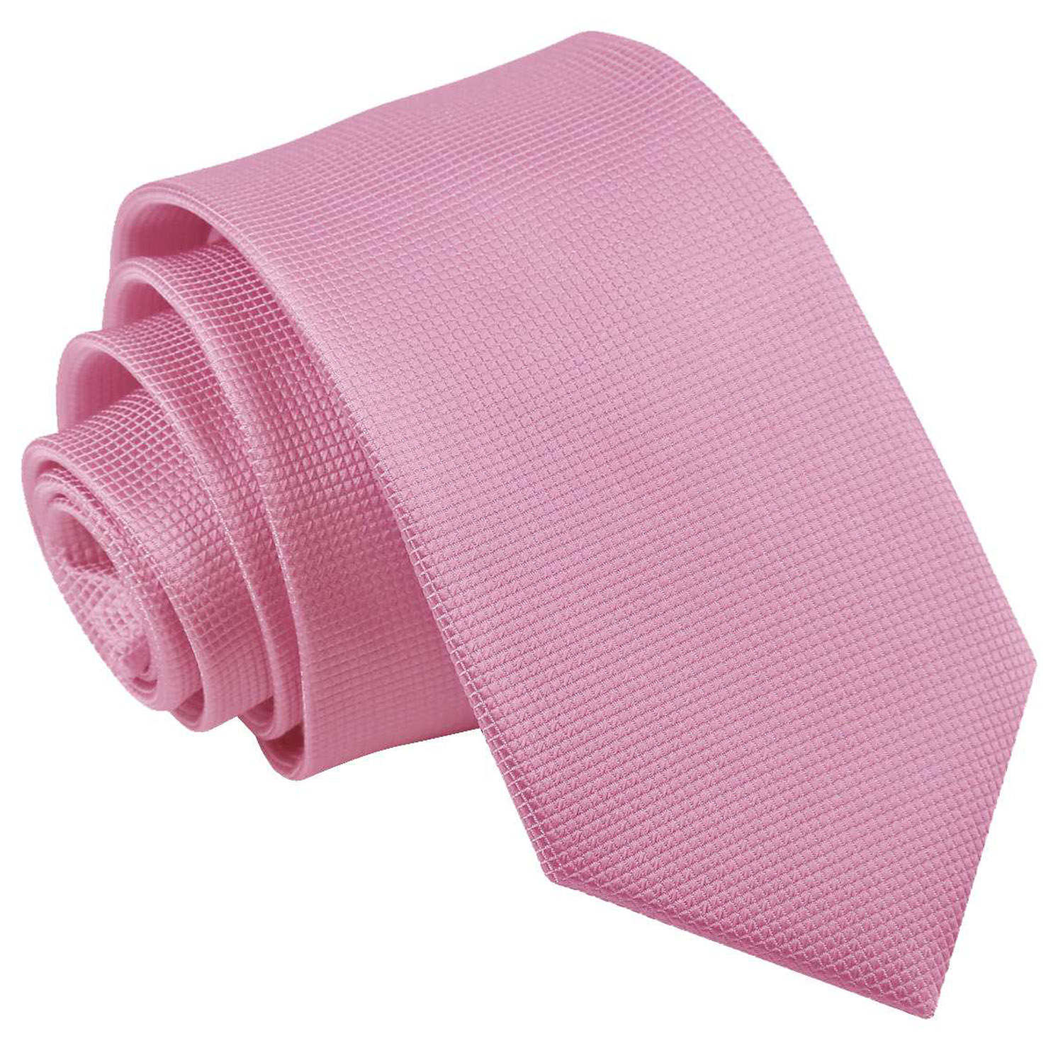 Light Pink Solid Check Slim Tie