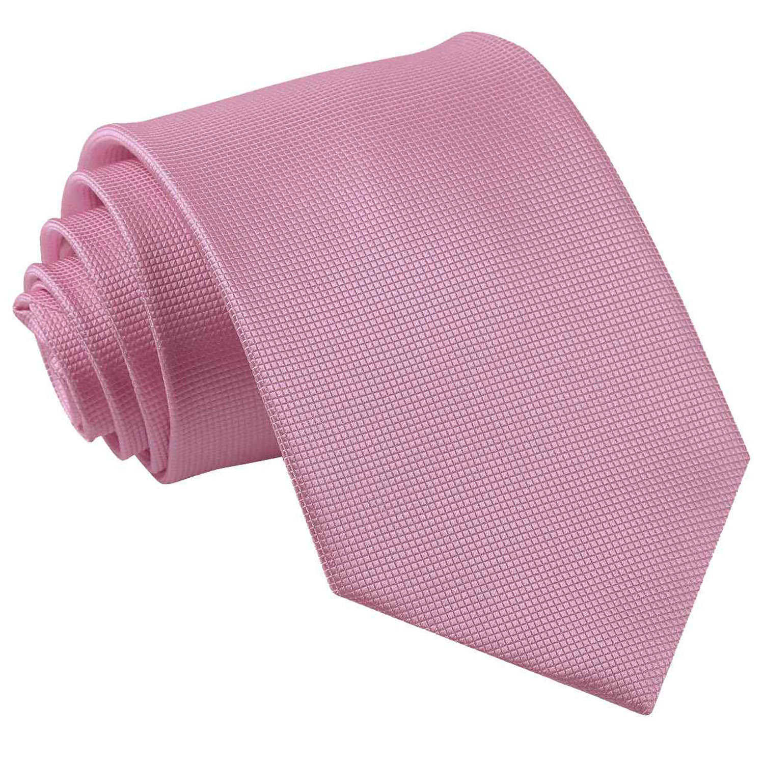 Solid Check Classic Tie - Fuchsia Pink - Well Dapper