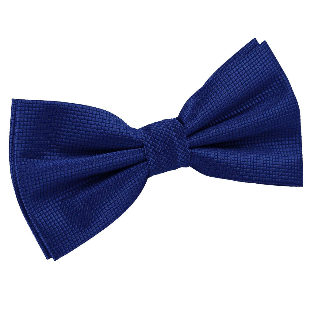 Royal Blue Solid Check Pre Tied Bow Tie