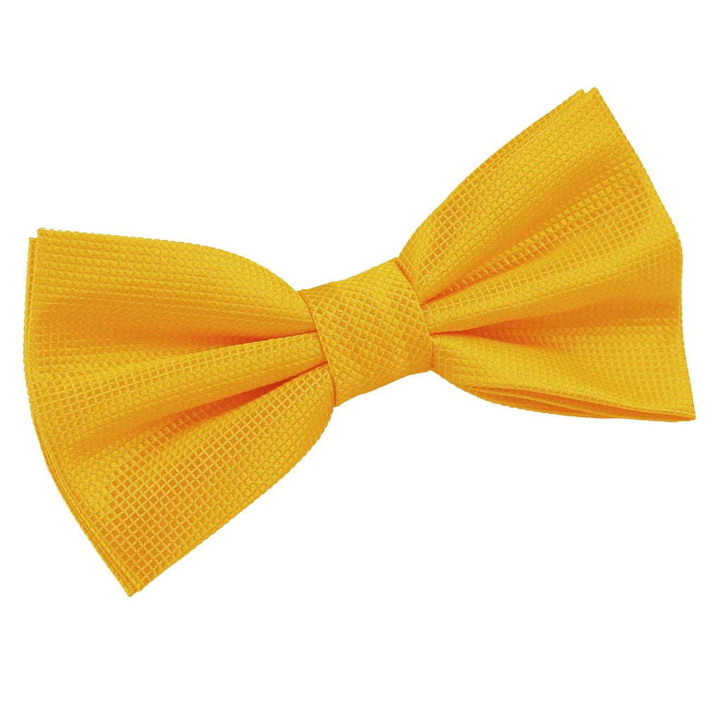 Sunflower Gold Solid Check Pre Tied Bow Tie