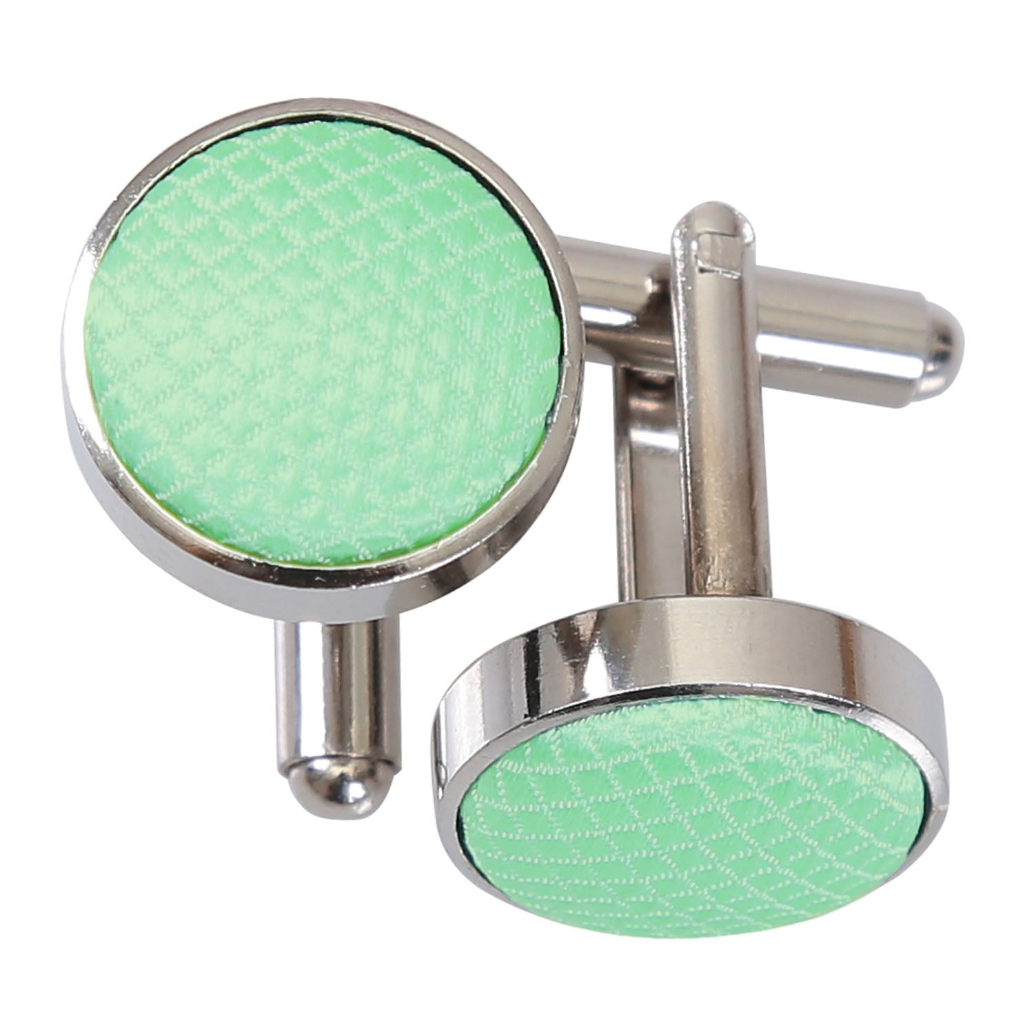 Solid Check Cufflinks - Champagne - Well Dapper