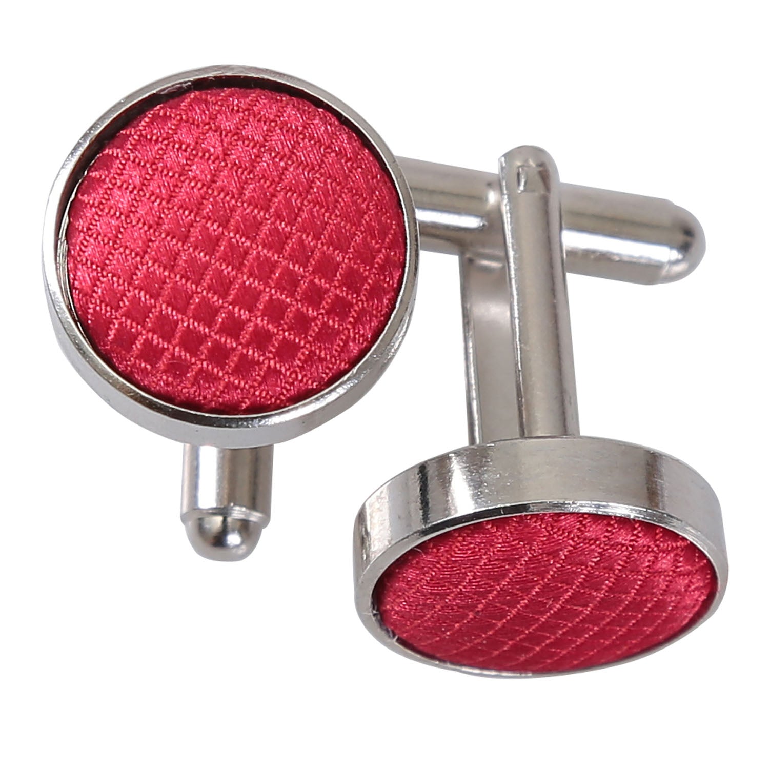 Solid Check Cufflinks - White - Well Dapper