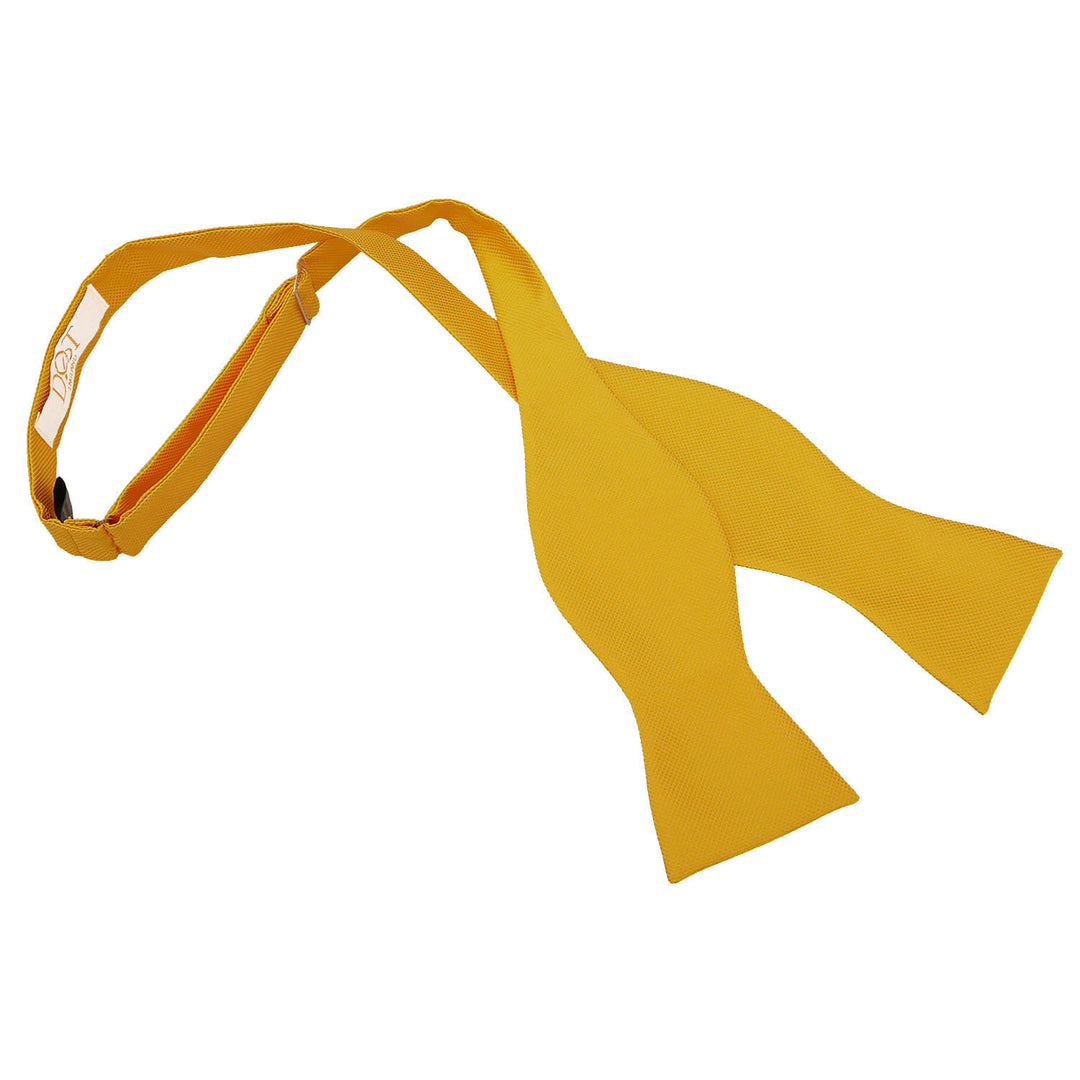 Solid Check Self-Tie Bow Tie - Champagne - Well Dapper