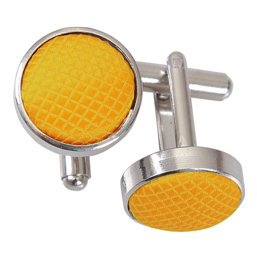 Sunflower Gold Solid Check Cufflinks