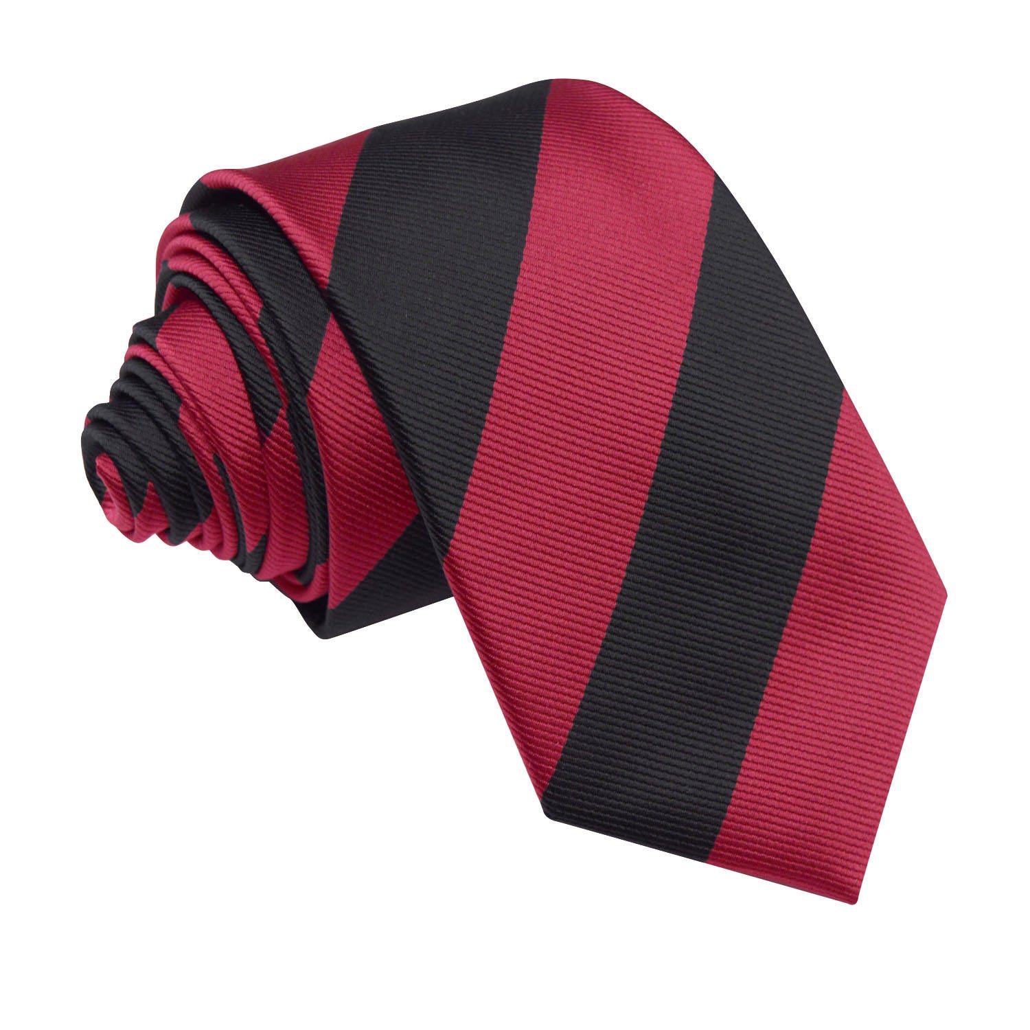 Striped Slim Tie - Purple and Black - Well Dapper