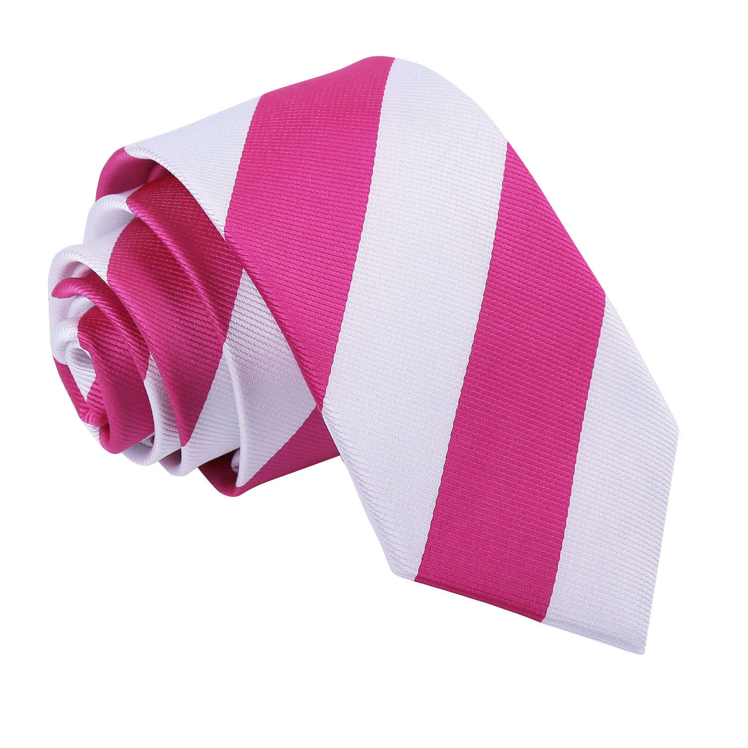 Striped Slim Tie - Purple and White - Well Dapper