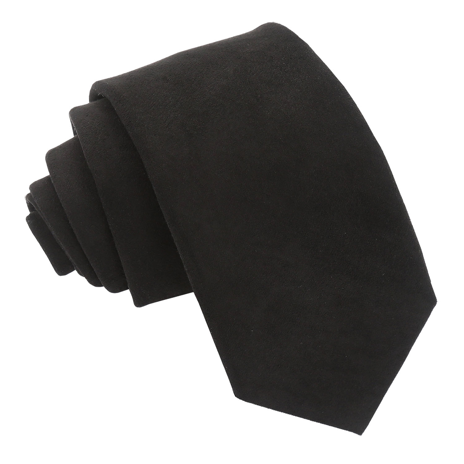 Suede Slim Tie - Royal Blue - Well Dapper