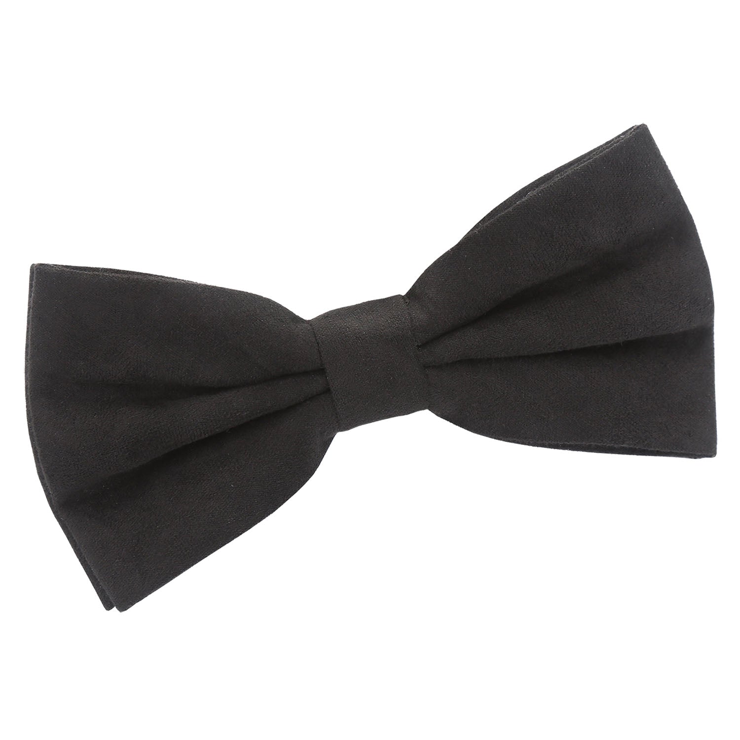 Black Suede Pre Tied Bow Tie