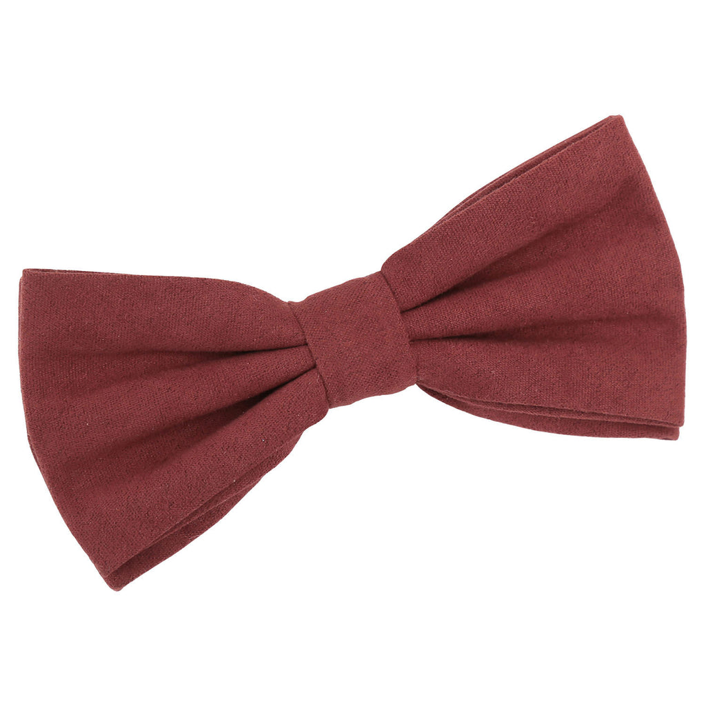 Brown Suede Pre Tied Bow Tie