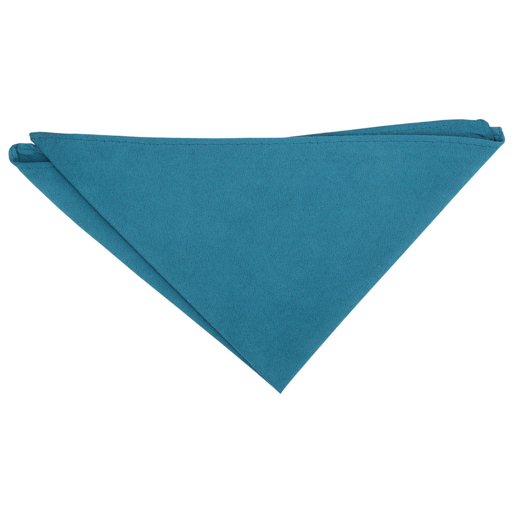 Cerulean Blue Suede Pocket Square