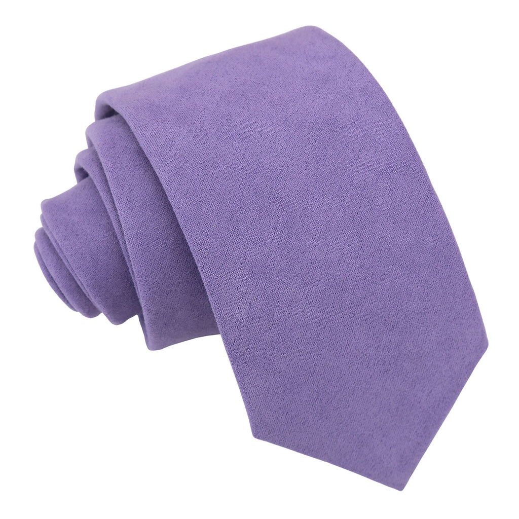 Dusty Lavender Suede Slim Tie