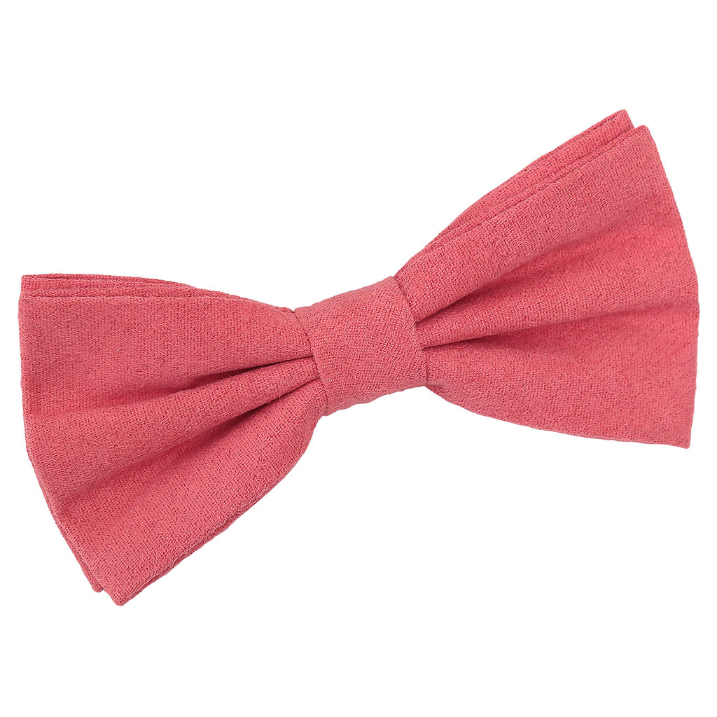 French Rose Suede Pre Tied Bow Tie