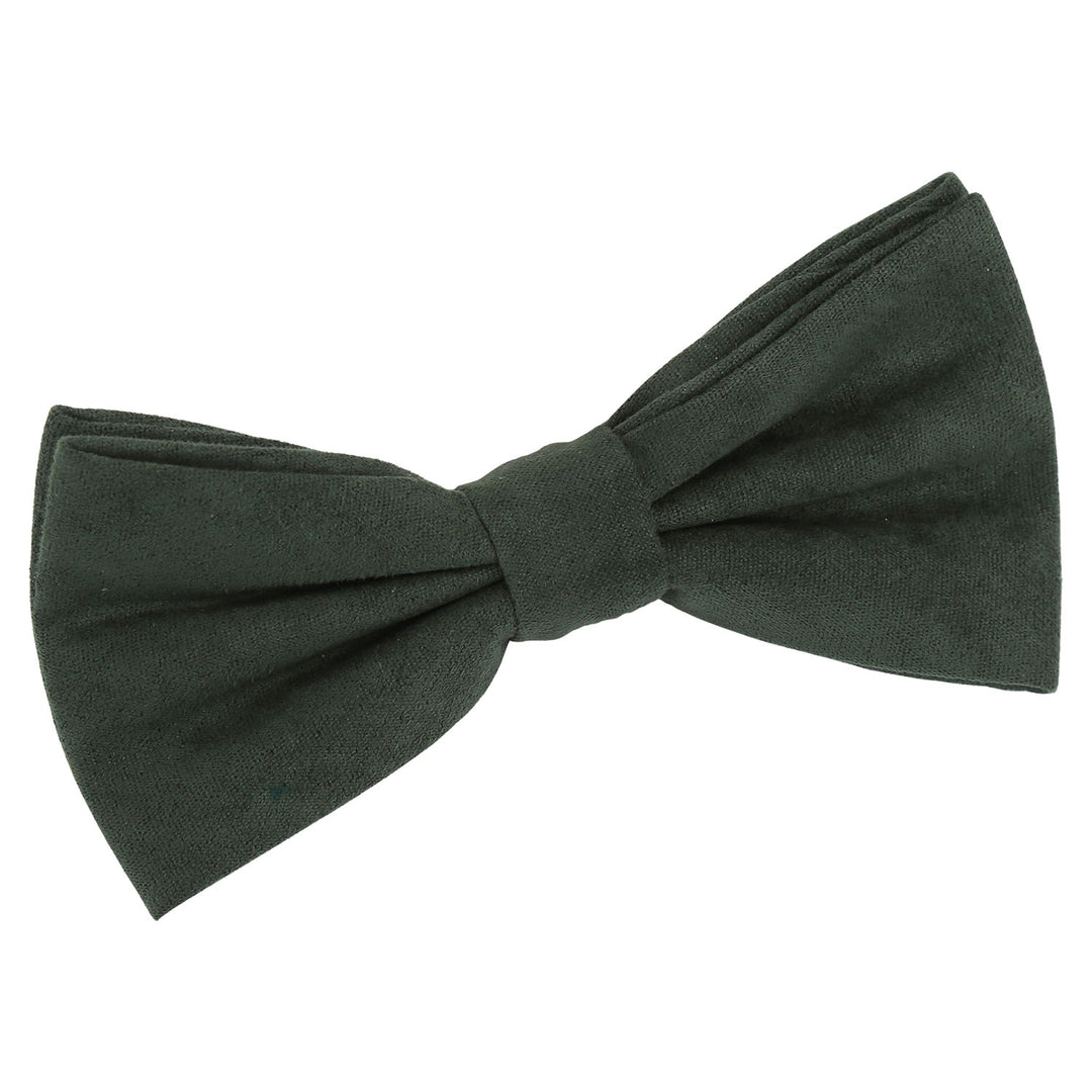 Suede Pre-Tied Bow Tie - Black - Well Dapper