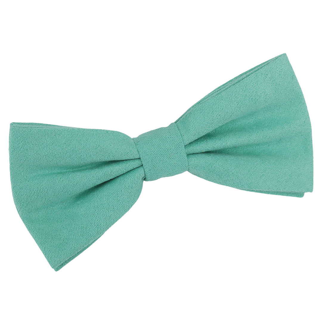 Suede Pre-Tied Bow Tie - Tan - Well Dapper