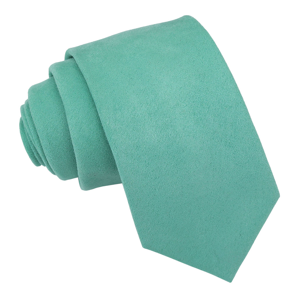 Neo Mint Suede Slim Tie