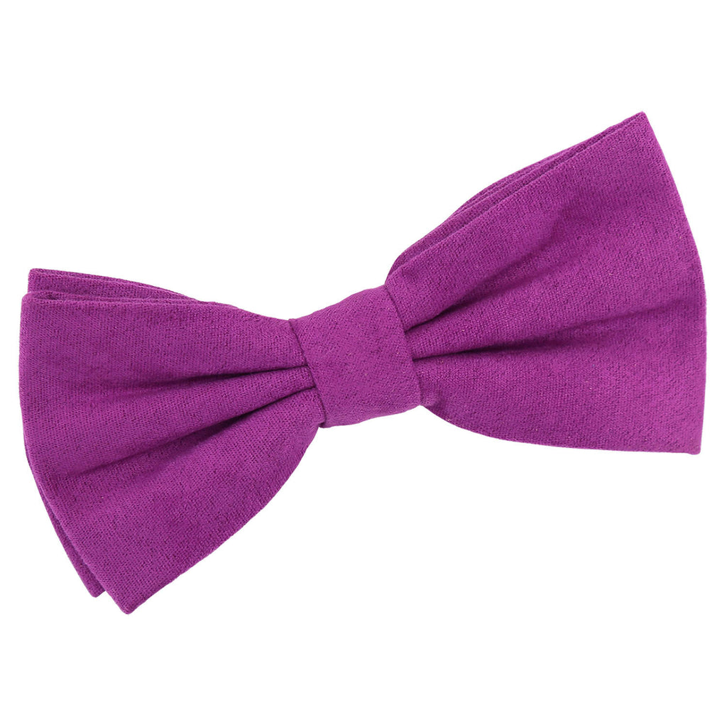 Orchid Suede Pre Tied Bow Tie