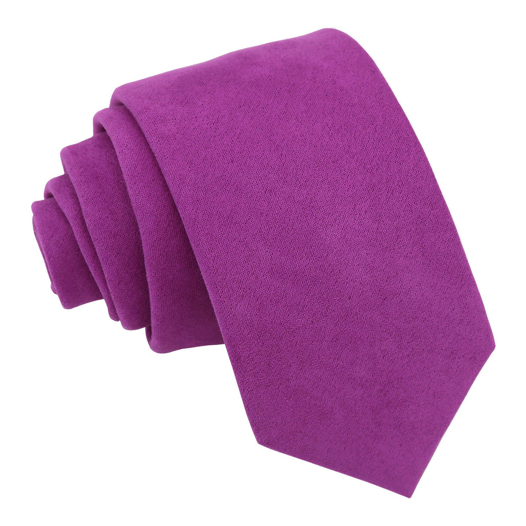 Orchid Suede Slim Tie