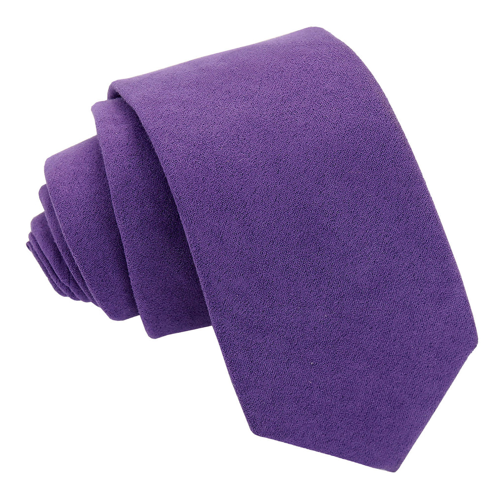 Purple Suede Slim Tie