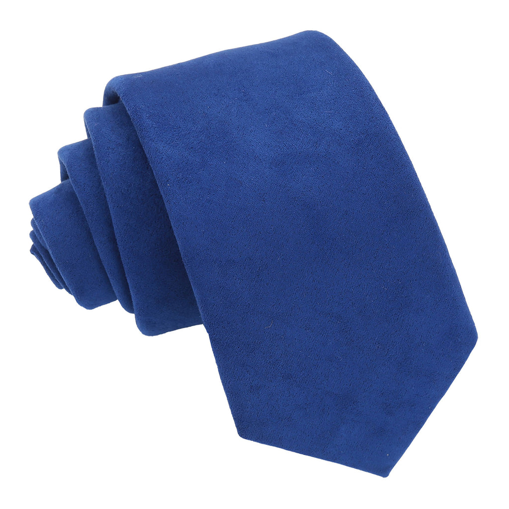 Royal Blue Suede Slim Tie