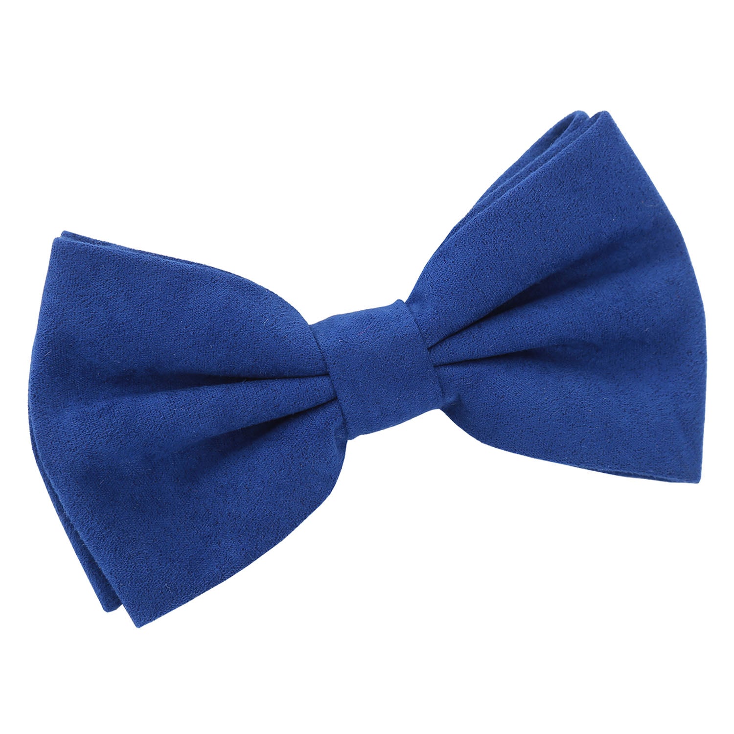 Suede Pre-Tied Bow Tie - Indigo - Well Dapper