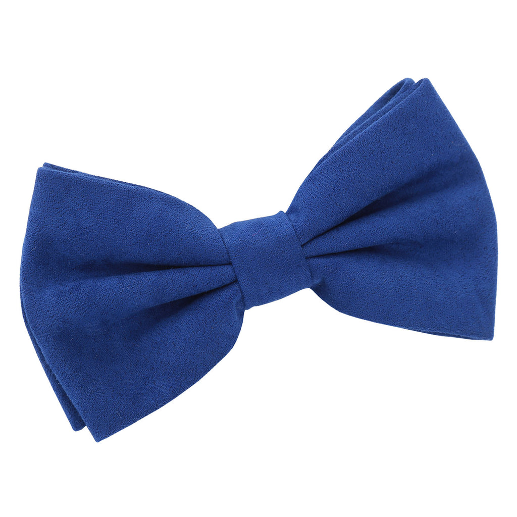 Royal Blue Suede Pre Tied Bow Tie