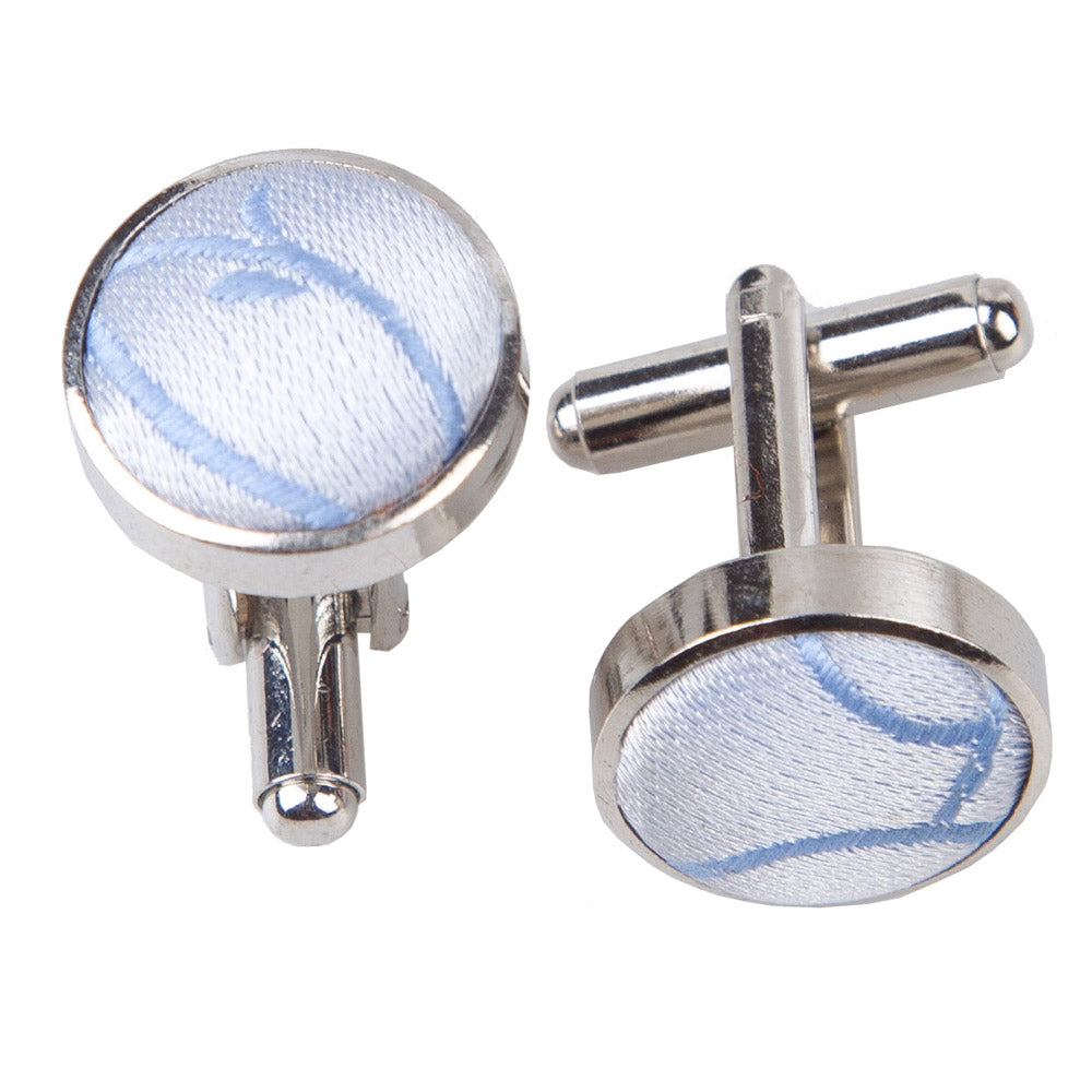 Swirl Cufflinks - Black and Blue - Well Dapper