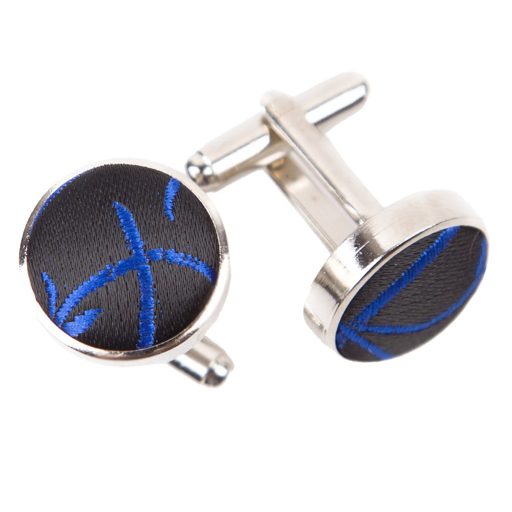 Swirl Cufflinks - Black and Green - Well Dapper